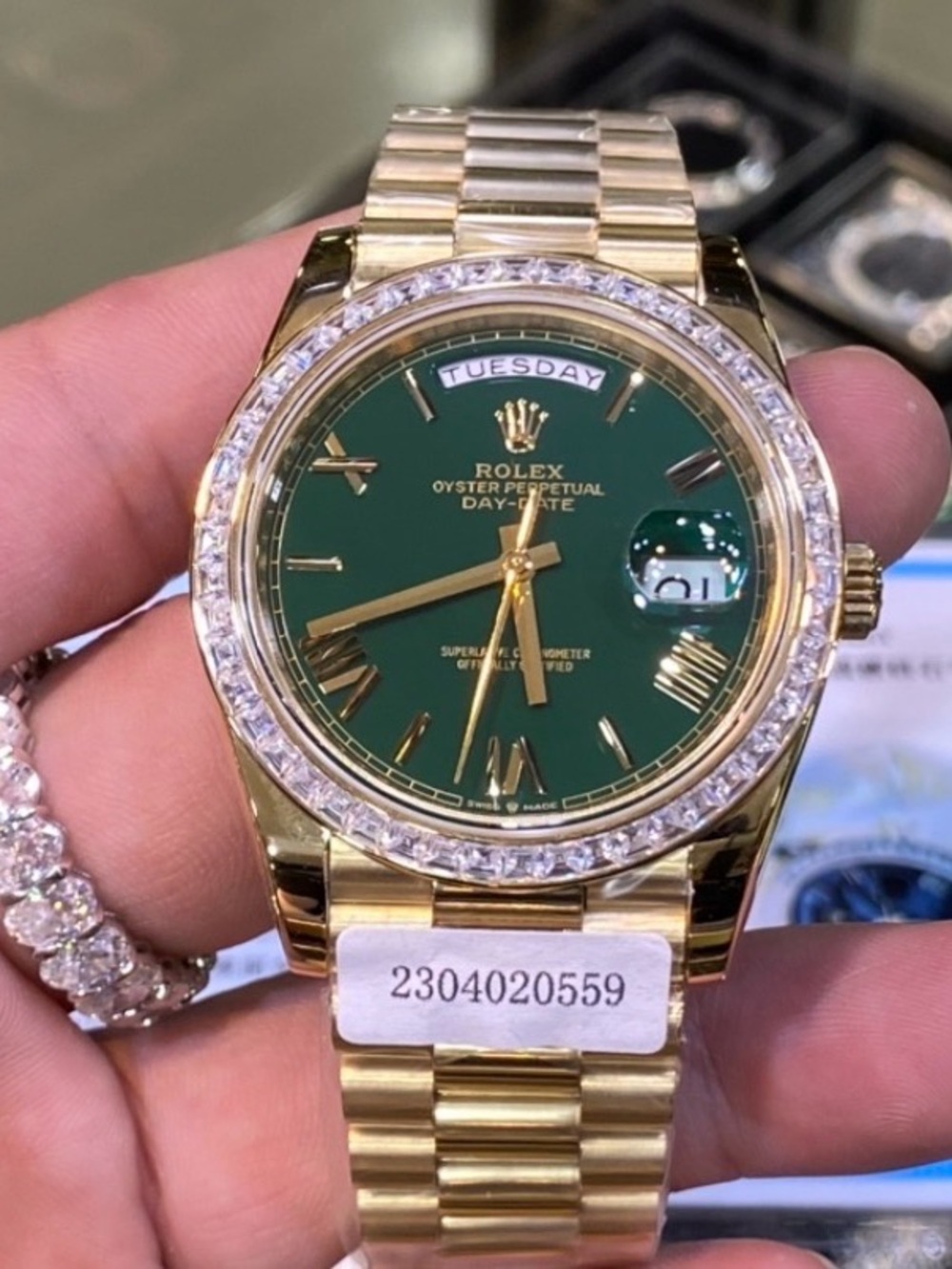 Rolex Day Date II Presidential Black Roman Dial